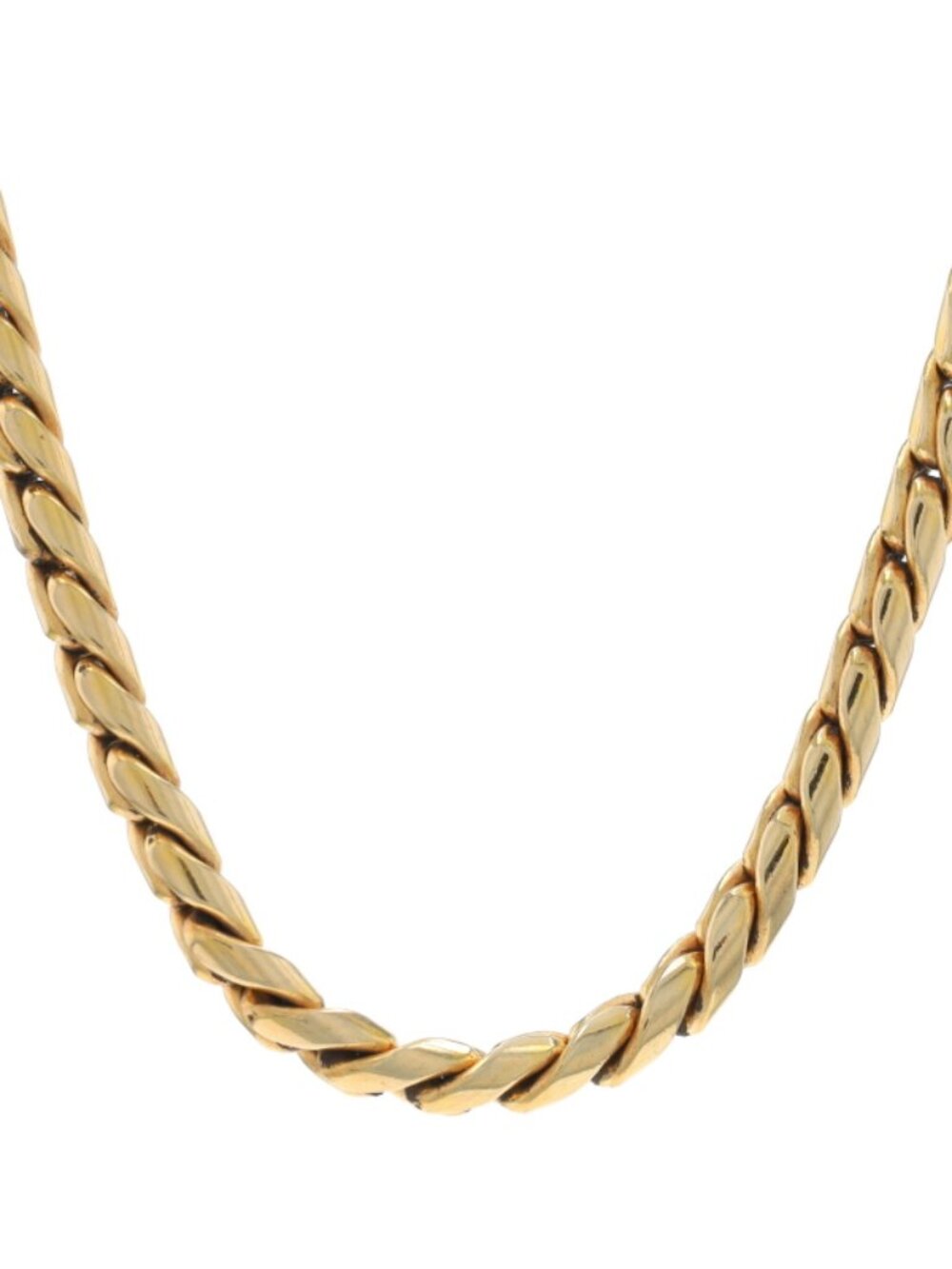 Gold Filled Fancy Curb Chain Necklace 17"